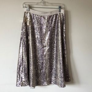 NWT HOLIDAY sequin skirt Banana republic sequin SNAKE skirt 2 tall
